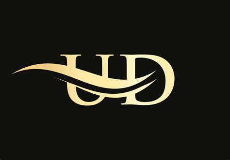 Gold UD letter logo design. UD logo design with creative and modern trendy 17434175 Vector Art ...