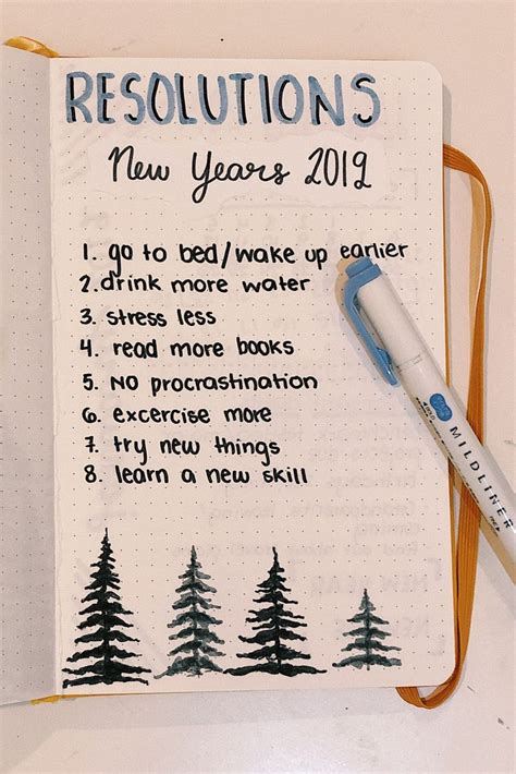 New Year's Resolution in my Bullet Journal