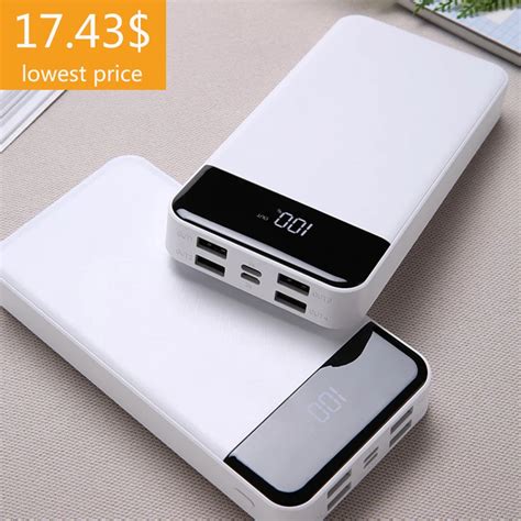 30000mAh power bank 4USB mobile power LCD digital display charging ...