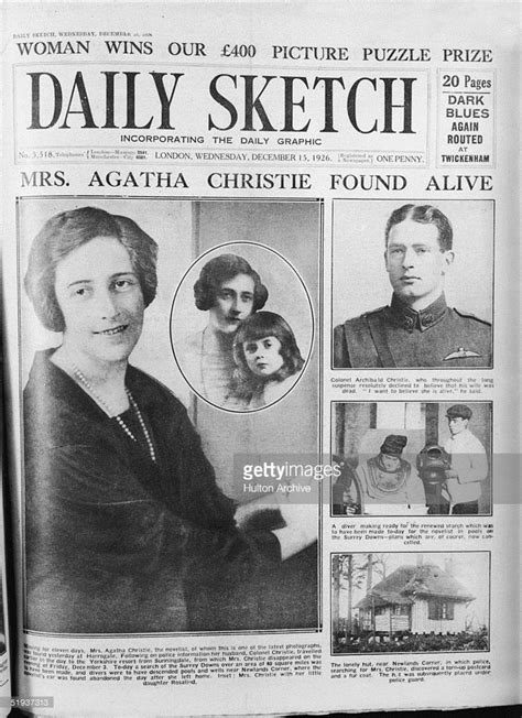 Agatha Christie disappearence newspaper, 1926 | Agatha christie, Agatha ...