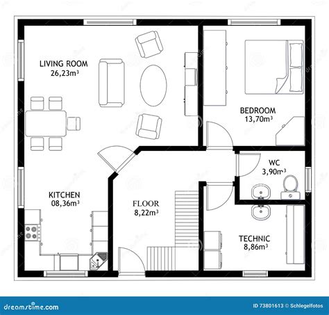 Construction House Drawing Plan Background Stock Vector - Illustration of estate, print: 73801613