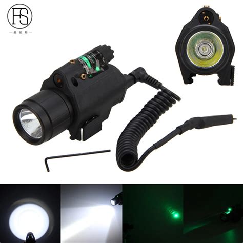 FS 2 in 1 Combo Tactical LED Flashlight with Green Laser Sight Combo White Light 200 lumens-in ...