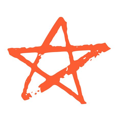 star illustration icon in red marker style for design element 14012003 PNG