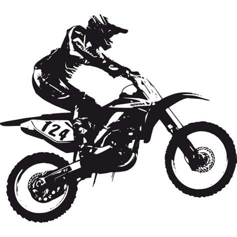 Dirt Bike Trick Wall Sticker Motocross Motorbike Wall Decal Boys ...