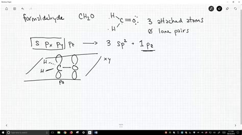 hybridization formaldehyde - YouTube