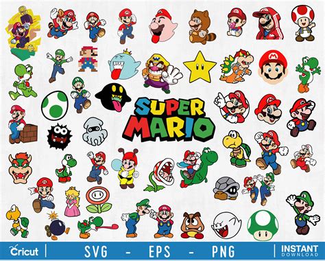 Super Mario Bundle SVG Super Mario Svg Soper Mario Clipart - Etsy UK