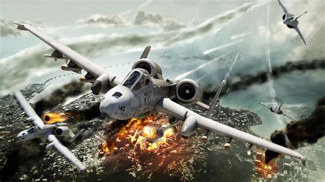 White A-10 Warthog illustration, Fairchild Republic A-10 Thunderbolt II ...