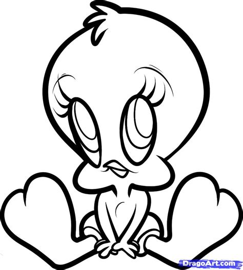 Gangster Tweety Bird Drawing at GetDrawings | Free download