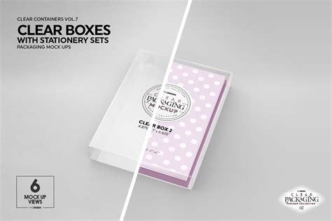 Clear Box Set Packaging Mockup | Creative Photoshop Templates ...