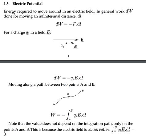 work - Electric Field conservative property equation - Physics Stack Exchange