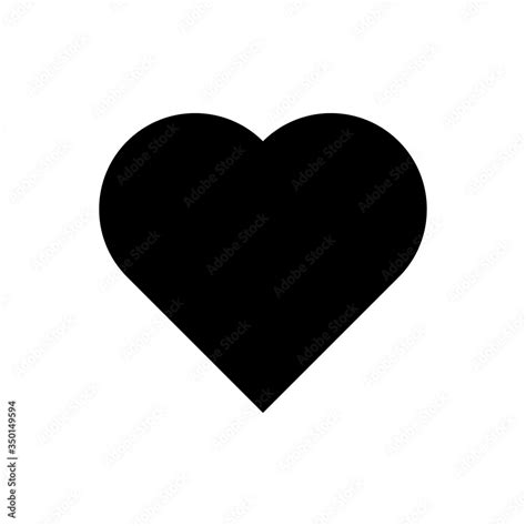 White Heart With Black Background