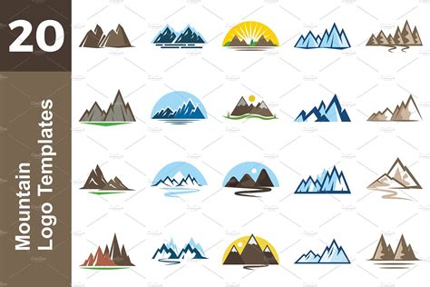 20 Logo Mountain Templates Bundle | Branding & Logo Templates ...