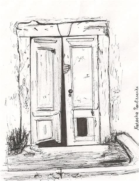 Creepy, creaky door, #11 Inktober by Natasha-Pavlitsevits on DeviantArt