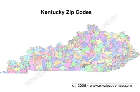 Kentucky Zip Code Map