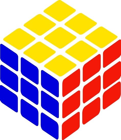 Rubik's Cube Simple clip art Free vector in Open office drawing svg ( .svg ) vector illustration ...