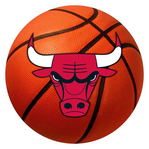 FanMats® 10218 - "Basketball" NBA Chicago Bulls Round Nylon Area Rug ...