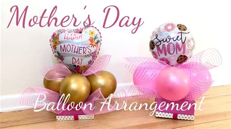 DIY Mother's Day Balloon Arrangement | Balloon Bouquet | Mother's Day Gift - YouTube