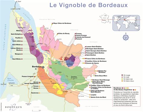 Bordeaux wine map