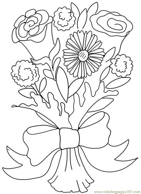 Free Wedding Bouquet Coloring Pages, Download Free Wedding Bouquet ...