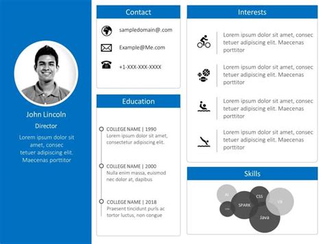 Interview Resume Presentation PowerPoint Template