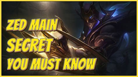 EVERY ZED MAIN SECRET YOU MUST KNOW -(ZED GUIDE/TIPS & TRICKS/ZED ...