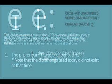 Middle English Pronunciation - YouTube