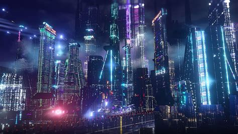 1366x768 Neon City Lights 1366x768 Resolution , Backgrounds, and HD ...