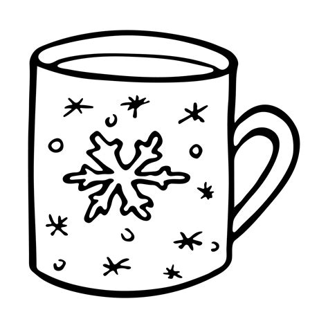 linda taza de té o ilustración de café. imágenes prediseñadas de taza simple. acogedor hogar ...