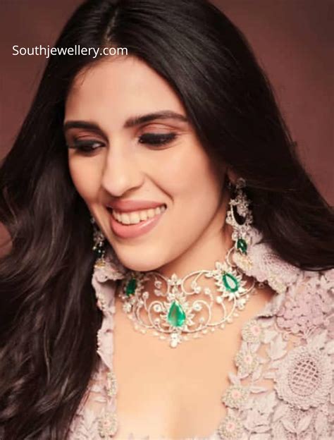 Shloka Ambani in a diamond emerald choker set - Indian Jewellery Designs