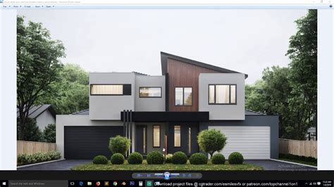 modeling a modern house in blender 2.8 archiviz tutorial part 5 - YouTube