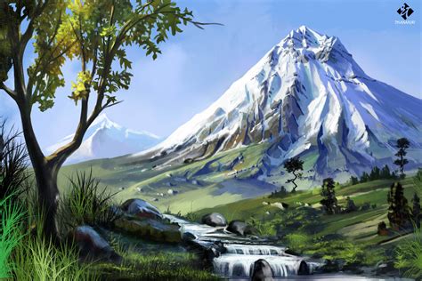 Digital Painting Fantasy Landscape at PaintingValley.com | Explore ...