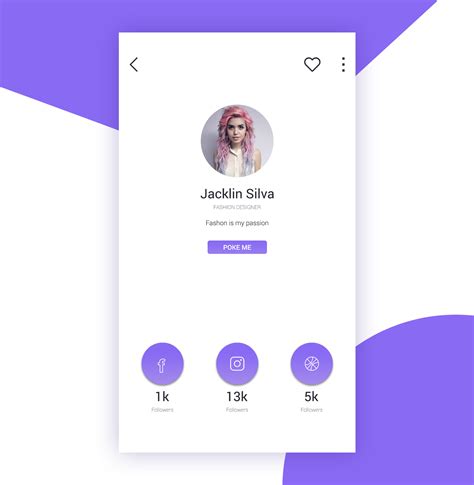 Profile Page UI Design Concept on Behance