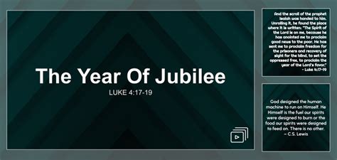 The Year Of Jubilee Sermon by Sermon Research Assistant, Luke 4:17-19 ...