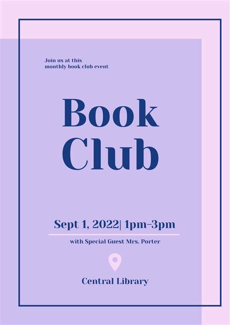 Book Club Poster | Cartaz Template