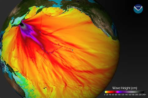 Tsunami Wave Height Map from NOAA - Dan's Wild Wild Science Journal - AGU Blogosphere