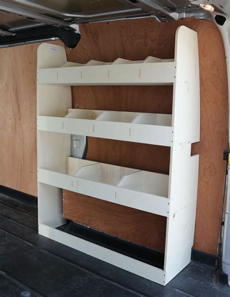 Ford Transit Custom L1 Van racking shelving OS rear. Free delivery.