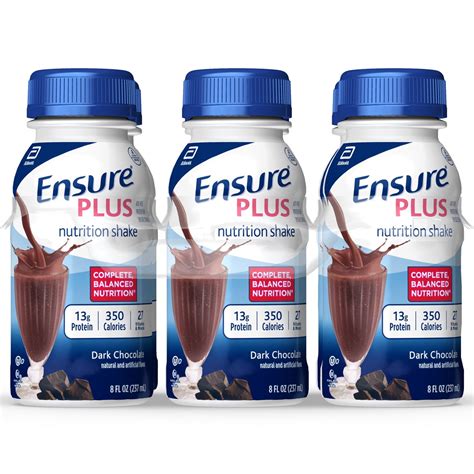 Ensure Plus Nutrition Shake with 13 grams of high-quality protein, Meal ...