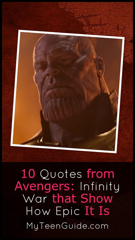 10 Epic Avengers: Infinity War Quotes You Need to Read- MyTeenGuide