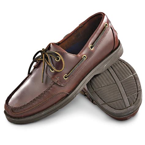 Men's Rockport® Boat Shoes, Red Brown - 139416, Boat & Water Shoes at ...