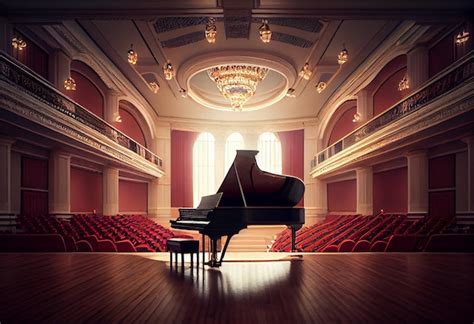 Premium Photo | Beautiful piano in concert hall