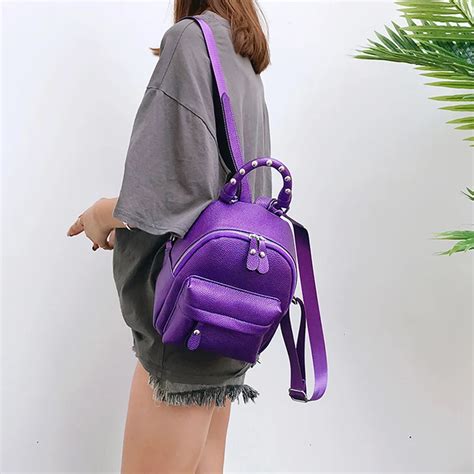 Fashion Mini Backpack for Teenage Girls School Bags High Quality Female ...