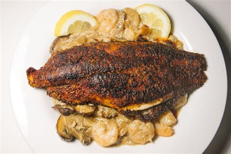 Blackened Catfish, Pontchartrain Sauce with Shrimp and Crab - Cooks With Soul