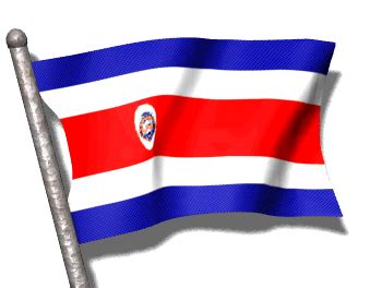 Bandera de Costa Rica animada (en movimiento)