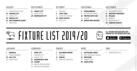 Derby County’s 2019/20 Fixtures: The Lowdown - Blog - Derby County