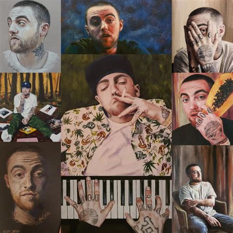 Some of my Mac Miller paintings and drawings. : r/MacMiller