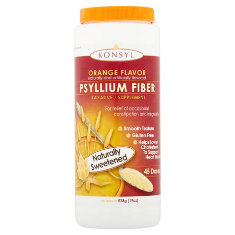 Konsyl Orange Flavor Psyllium Fiber Laxative/Supplement 19 oz. Bottle - Walmart.com - Walmart.com