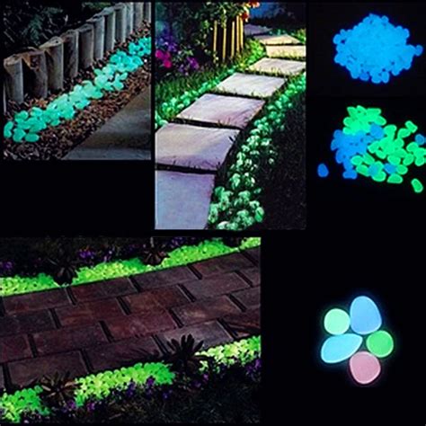 Luminous Pebbles Stones Gravel Glow in the Dark for Aquarium Fish Tank ...