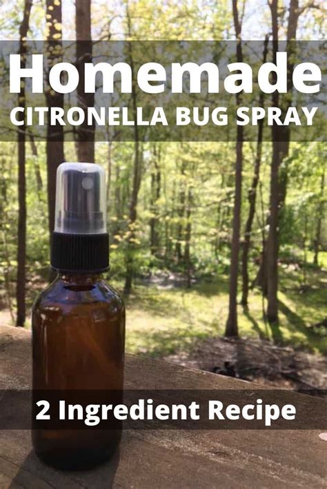 Citronella Bug Spray Recipe | Bug spray recipe, Homemade bug spray, Citronella