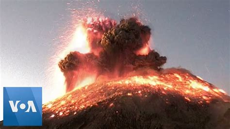 Volcano Explodes in Mexico, Creating Massive Column of Ash and Smoke - YouTube