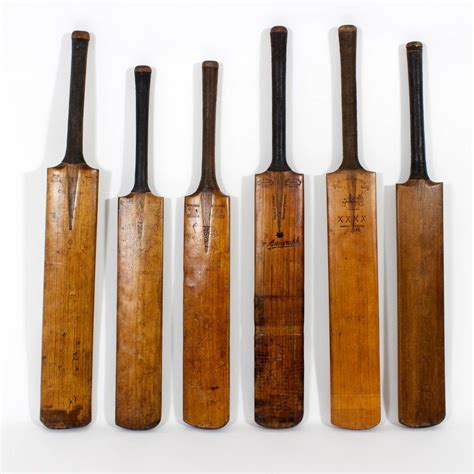 Collection of Fvie Cricket Bats, Great Color and Patina | Cricket bat, Bat, Cricket